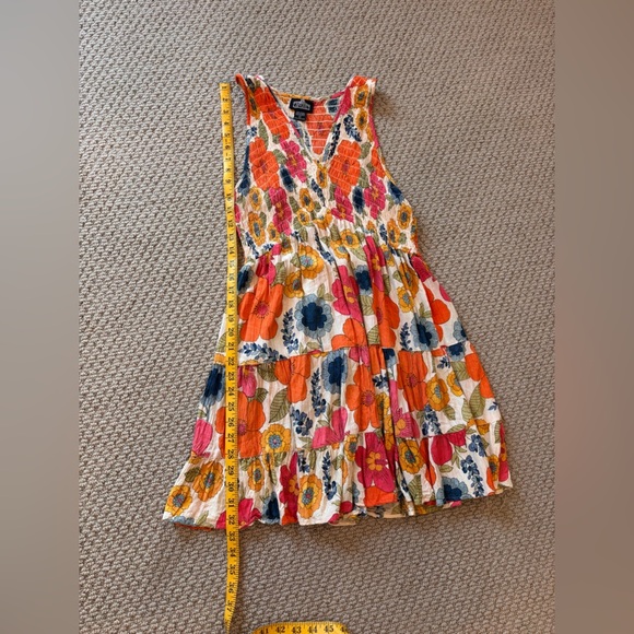 Angie Orange Red Sleeveless V-Neck Sundress - Picture 5 of 6